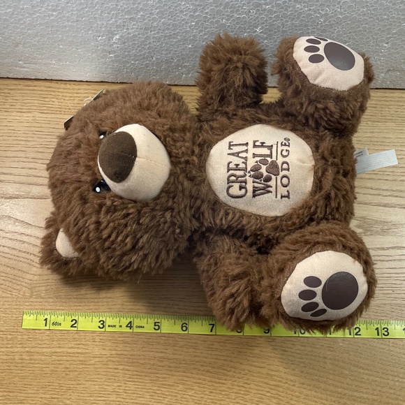 Fiesta Great Wolf Lodge Teddy Bear Brown Tan Sitting Stuffed Animal 2017 12" NWT - Picture 12 of 13